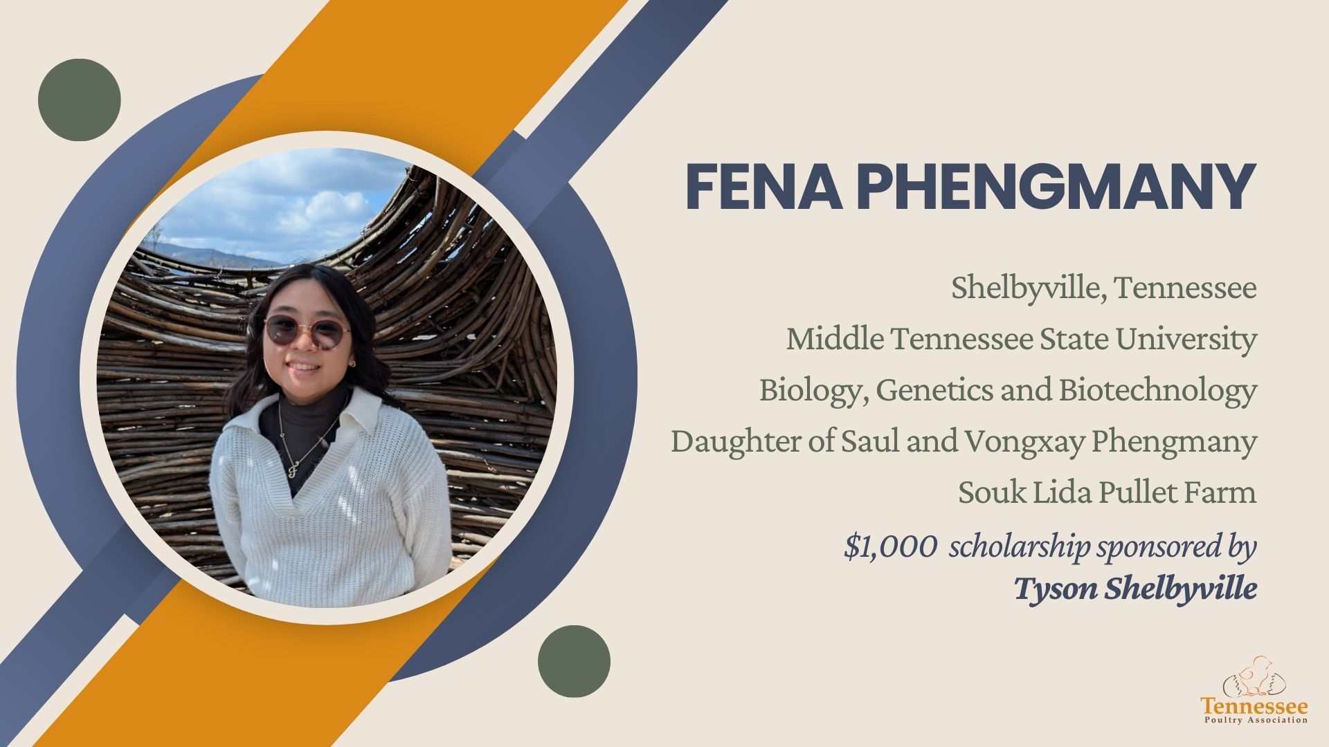 Fena Phengmany 2025 Scholarship Recipient