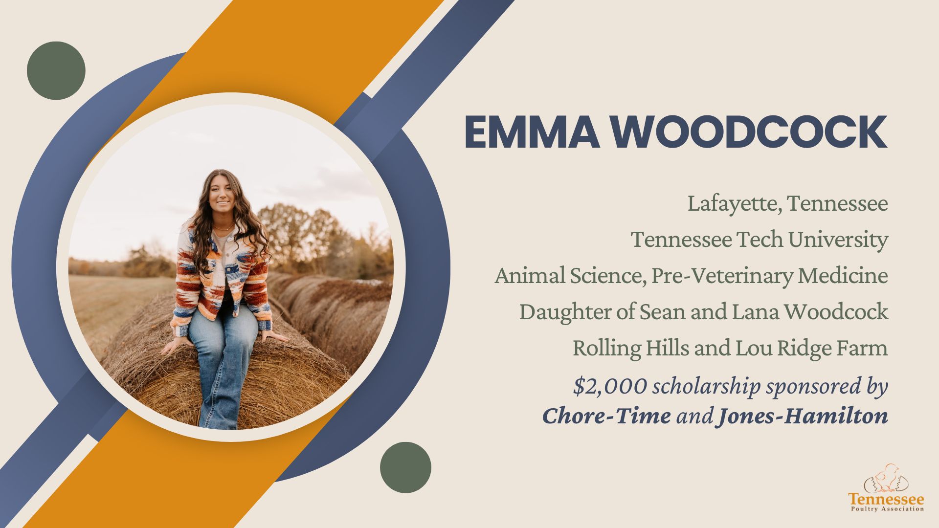 Emma Woodcock 2025 Scholarship Recipient