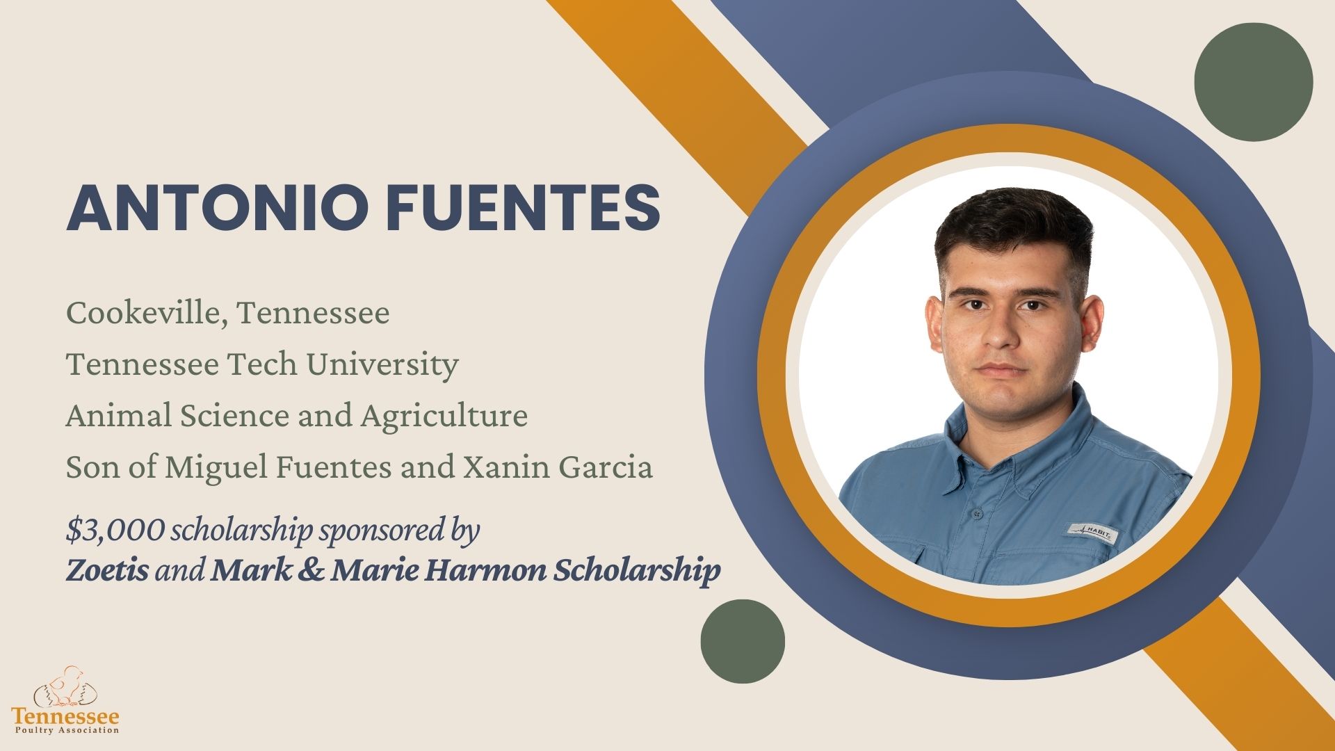 Antonio Fuentes 2025 Scholarship Recipient