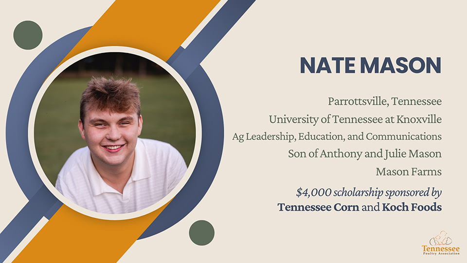 Nate Mason 2026 Scholarship Recipient